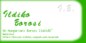 ildiko borosi business card